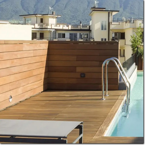 Garapa lemn pentru amenajarea piscinei